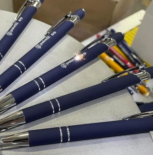 10x Laser Engraved Soft Touch Pens